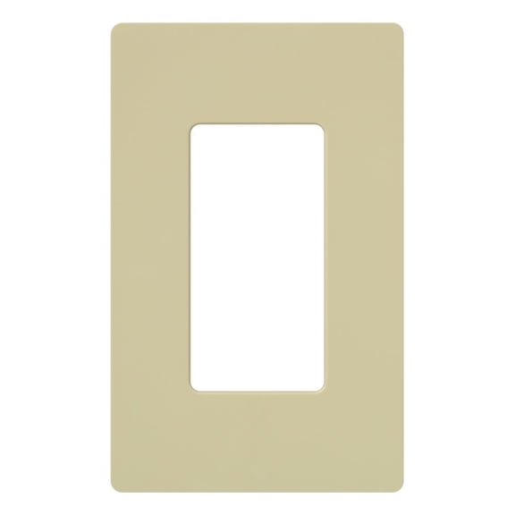 Lutron Claro Light Switch Cover Plate, 1 Gang Wallplate, CW-1-IV, Ivory