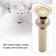 thumbnail image 2 of Desagüe emergente para lavabo de baño de latón G1-1/4" con rebosadero (oro circonio), 2 of 10