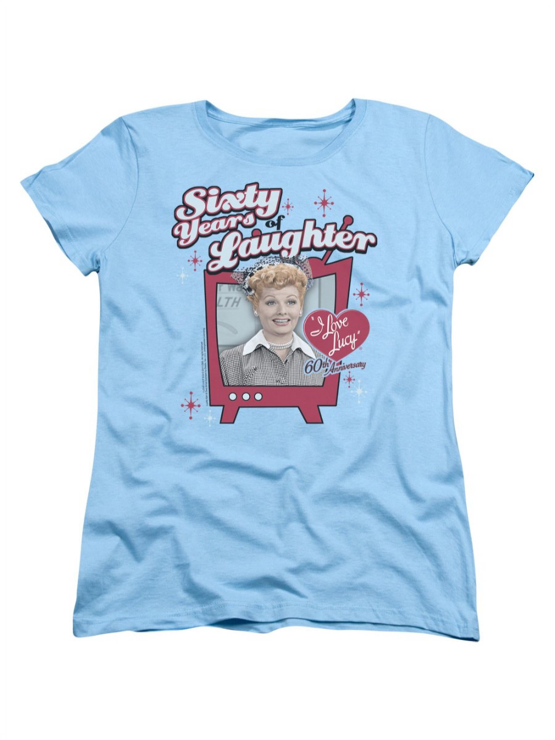 I Love Lucy Seasons Greetings From Lucy and Ricky Juniors and Women White T-Shirts