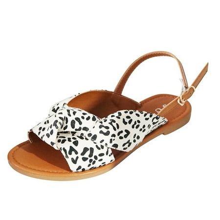 

Mackneog Toe Women Summer Beach Sandals Denim Flat Bow Breathable Buckle Strap Open Shoes Women s Sandals Gift on Clearance