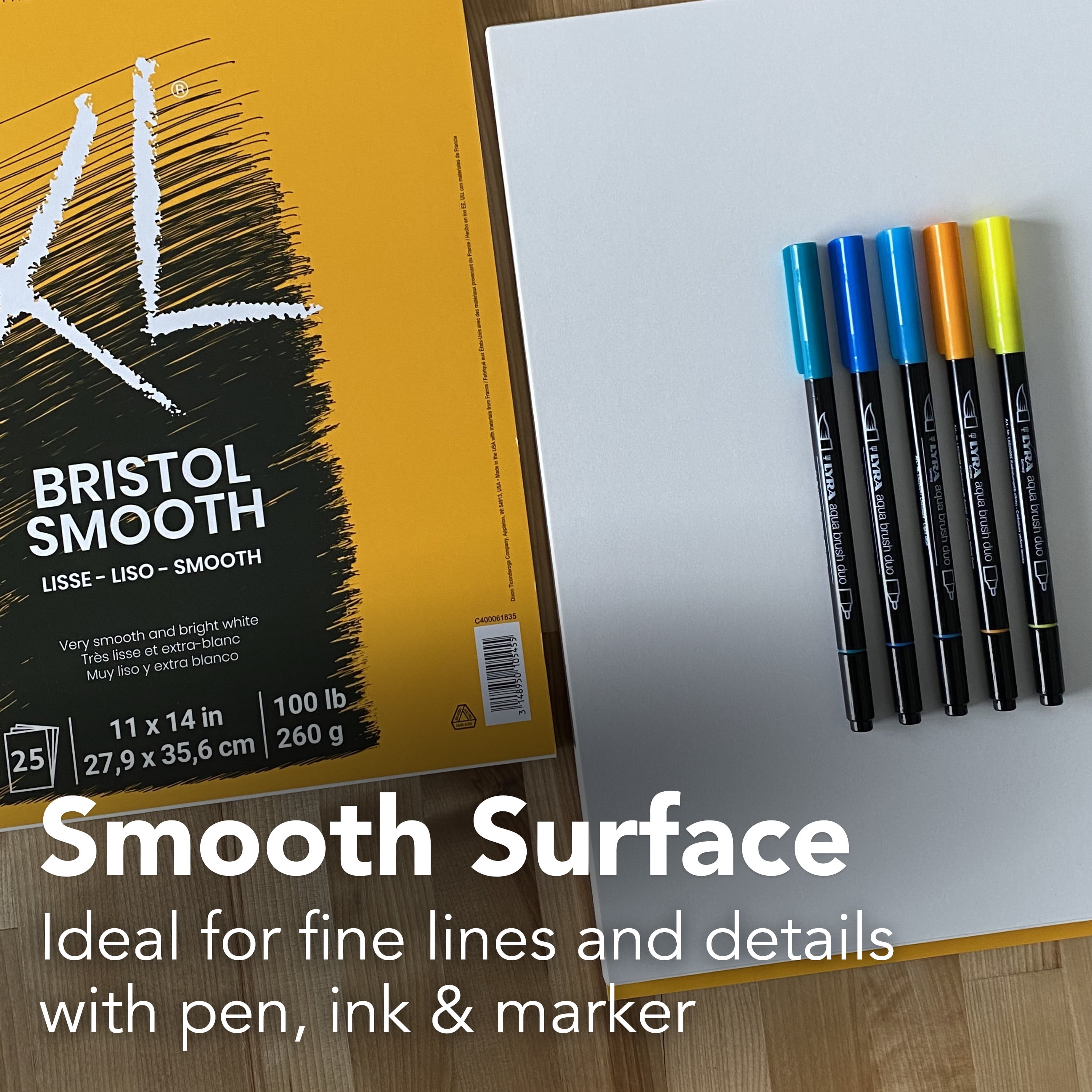 Canson XL Bristol Pad, Smooth, 11in x 17in