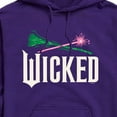 thumbnail image 2 of Wicked: Part 2 -  Wand And Broomstick Logo -Mens Long Sleeve Fleece Pullover Hoodie, 2 of 4