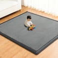 thumbnail image 1 of Alfombra de Juego para Bebés RONGFA 127x127cm Espuma Gruesa Gris Oscuro, 1 of 7