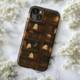 thumbnail image 5 of Cute Ghost Library Bookshelf Phone Case, Dual Layer Protective Phone Cover, Halloween Spooky Aesthetic Gift for iPhone 16 15 14 13 12 11 Pro Plus Mini, 5 of 6