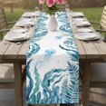 thumbnail image 4 of Turquoise Jellyfish Coastal Table Runner 90 Inches, Summer Beach Ocean Seaweed Bed Runner Dresser Scarves Tabletop for Indoor Outdoor Parties/Ceremony/Banquet, 13" x 90", 4 of 9