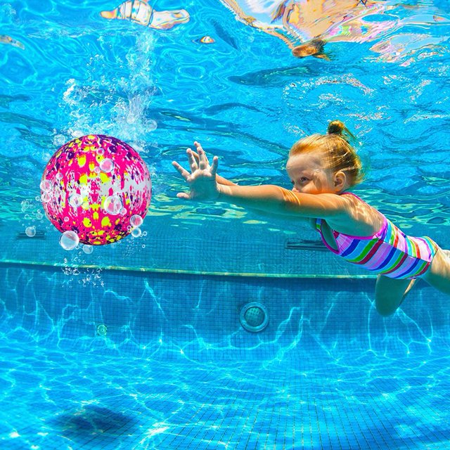 Globos de bola inflables de agua de juguete de piscina subacuática con válvula (color mezclado) Ndcxsfigh Para Estrenar