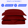 thumbnail image 3 of EASYCOT 800TC Soft Egyptian Cotton Duvet Cover Set5 Pieces Breathable Bedding Set with Zipper Closure Long Staple - Comforter Cover - Burgandy , Twin/Twin XL (68x90), 3 of 6