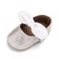 thumbnail image 4 of AJZIOJIRO Newborn Baby Girl PU Leather Shoes Baby Moccasins Bow Shoes Infant Soft Soled Non-slip Footwear Crib Princess Dresses Shoes, 4 of 5