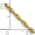 thumbnail image 4 of Solid 10K Yellow Gold 2mm Diamond-Cut Lightweight Rope Chain - 8" Bracelet, 4 of 8
