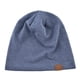 thumbnail image 4 of Gorro de punto holgado informal de primavera y otoño con etiqueta de cuero FS, gorro Baotou con forro polar para exteriores para hombres y mujeres, 4 of 5