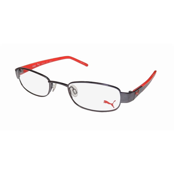 NEW PUMA 15340 MENS/WOMENS DESIGNER FULL-RIM GRAY / BLACK / ORANGE PERFECT FOR SPORTS ACTIVE LIFESTYLE ADULTS FRAME DEMO LENSES 47-20-135 EYEGLASSES/EYEGLASS FRAME