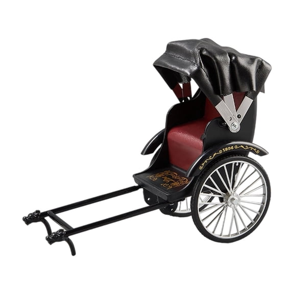 Historical Alloys Rickshaw Replicas Vintage Tricycle Model Home Accent Ornament
