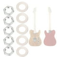 thumbnail image 1 of Yosoo 5 Pcs Metal Electric Guitar and Bass Jack Socket Replacement Nuts with Washers Set, Electric Guitar Jack Socket Accessory,Electric Guitar Nuts, 1 of 5