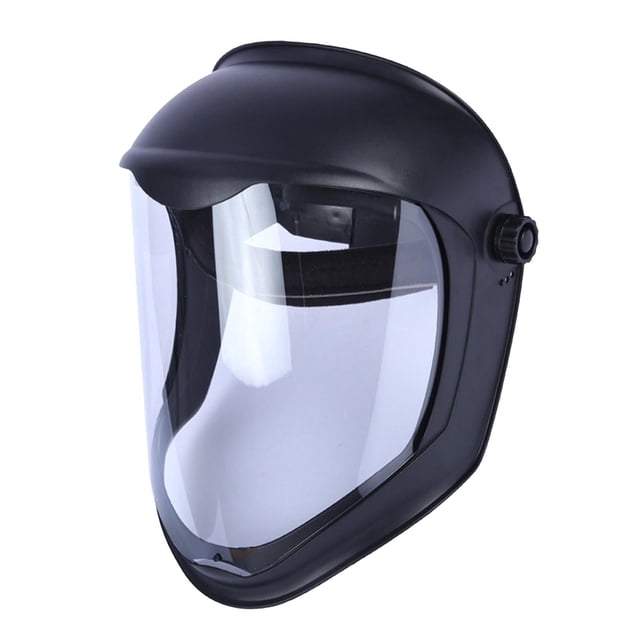 Máscara de casco antivaho con visera transparente, cubierta protectora, mentonera incorporada y extensión 3 x 27 cm