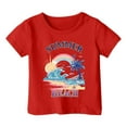 thumbnail image 3 of Hienoo Big Girls Summer Beach Tshirt Short Sleeve Comfortable Graphic T-Shirt For Kids, 3 of 3