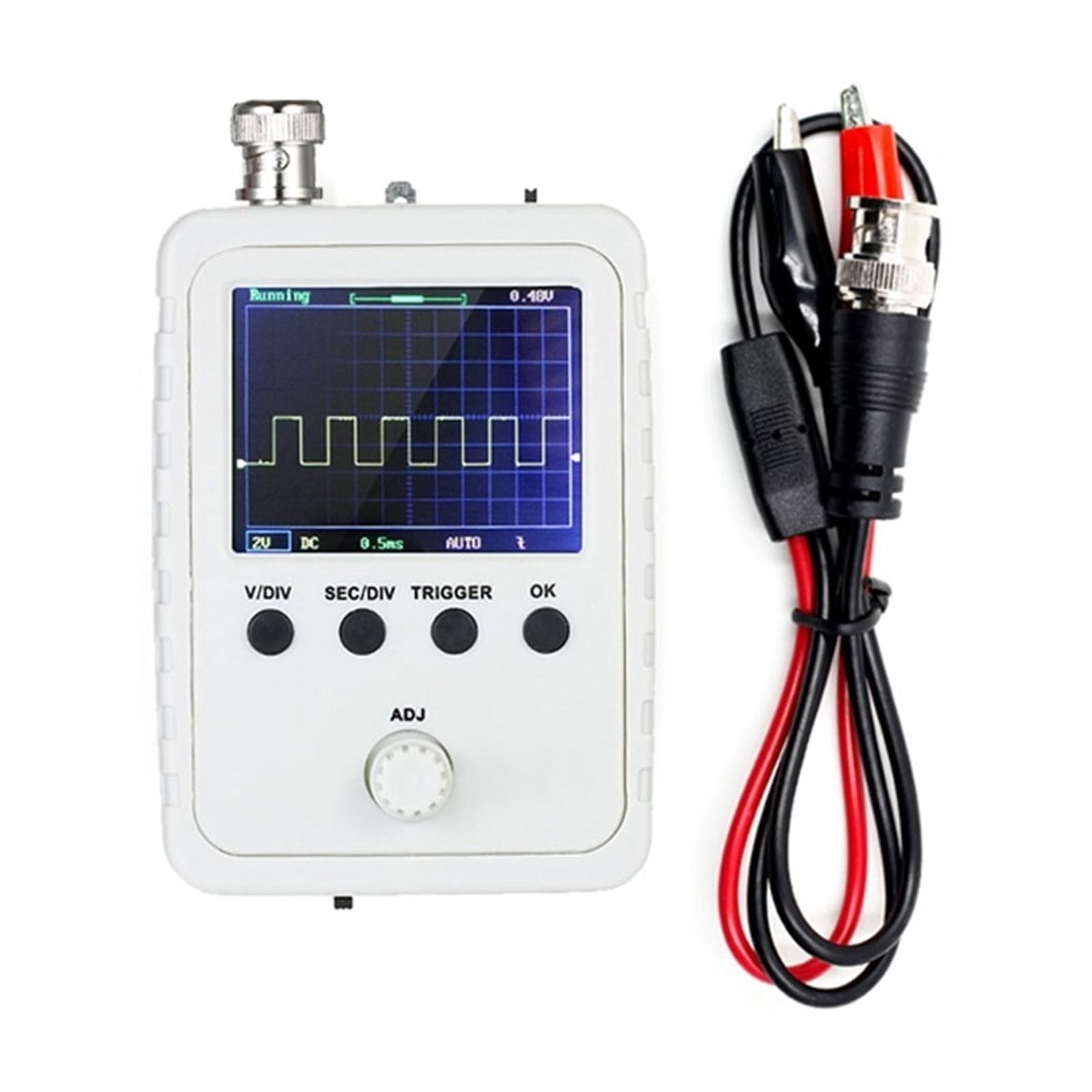 Portable Oscilloscope DSO150 Oscilloscope Digital Multimeter 200kHz Bandwidth 1 Channel 2.4" Display 1MSa/s Support 80KHz ,Professional Designed