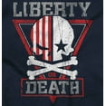 thumbnail image 2 of Liberty Death Skull Crossbones Flag Zip Up Hoodie Men's Women's Brisco Brands S, 2 of 6
