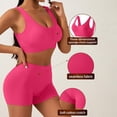 thumbnail image 5 of Womens Two Piece Workout Sets Sports Bra High Waisted Biker Shorts Gym Set Outfits, 5 of 9