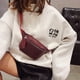 thumbnail image 5 of Bolso de hombro con patrón de cocodrilo para mujer Paquetes de cinturón de pecho (rojo vino), 5 of 6