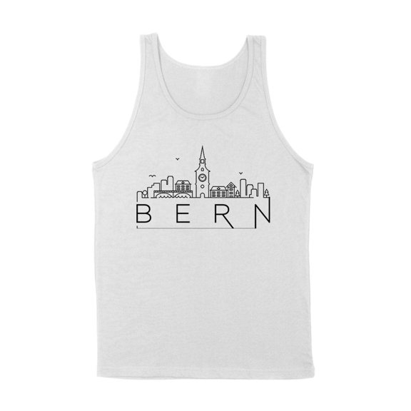 Skyline Bern Switzerland Tank Top Unisex Large White