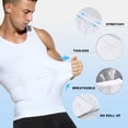 thumbnail image 6 of 3 Pack Men's Compression Undershirt Tank Top Slimming Shapewear Tummy Control Compression Shirt Stretchy Body Shaper for men, 6 of 6