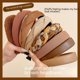 thumbnail image 2 of Diadema marrón de otoño e invierno para mujer, paquete de cabello con calavera alta, banda para el cabello a presión superior que combina con el tocado de horquilla para viajes al aire libre, 2 of 5