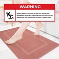 thumbnail image 5 of Cotton Paradise 100% Cotton Bath Mats for Bathroom Floor Set of 2 Pack, 20x34 Soft Absorbent Washable Quick Dry Tub Bathmat, Coral, 5 of 7