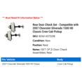 thumbnail image 2 of Rear Door Check Set - Compatible with 2007 Chevy Silverado 1500 HD Classic Crew Cab Pickup, 2 of 2