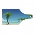 thumbnail image 1 of Fiji Cutting Board, Illustration of Many Coconut Palm Trees on an Island Away in the Ocean, Decorative Tempered Glass Cutting and Serving Board, in 3 Sizes, by Ambesonne, 1 of 2
