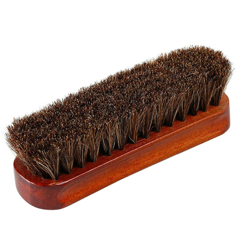 Horse Hair Brush Shoe Brush Boot Brush Leather Shine Brush Shoe Cleaning  Brush Portable Cleaning Brush