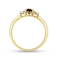 thumbnail image 4 of AFFY White & Champagne Natural Diamond Three Stone Fancy Ring in 14k Yellow Gold (0.75 cttw), 4 of 6