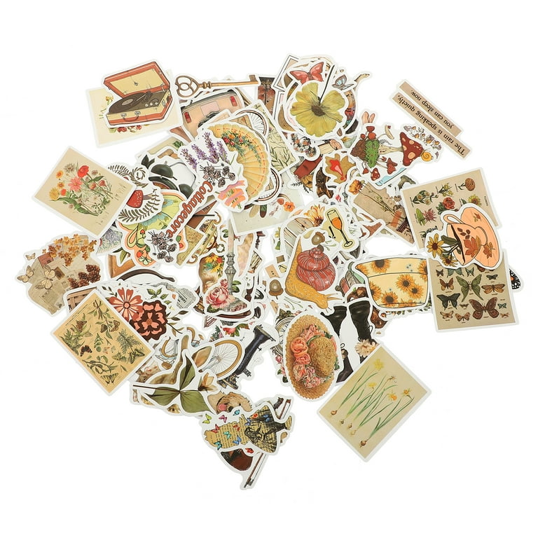 Aesthetic Vintage Flower Stickers  Stickers Aesthetic Stationary