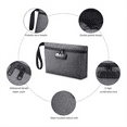 thumbnail image 3 of Pomojonbi Money Bag with Lock, Waterproof Lockable Cash Bag with Zipper, Gray Nylon Bank Bag, 3 of 8