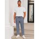 thumbnail image 4 of Pantalones Runcati para hombre, cintura elástica, cintura elástica, color azul marino, 4 of 6