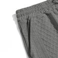 thumbnail image 6 of Havenx Beach Outfit 2 Piece for Men Short Sleeve Button Down Shirts Shorts Lapel Collar Drawstring Textured Outfit Summer Vacation Comfortable Athletic Loose Tracksuit,Dark Gray 3XL, 6 of 6