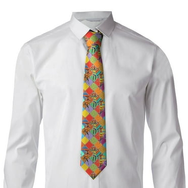 Goofa Dancing African Womans Pattern Men's Necktie Classic Silk Tie Woven Jacquard Neck Ties Necktie for Business and Wedding Formal Neckties