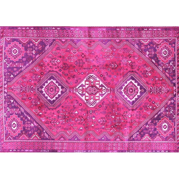 Ahgly Company Indoor Rectangle Persian Pink Traditional Area Rugs, 7' x 10'