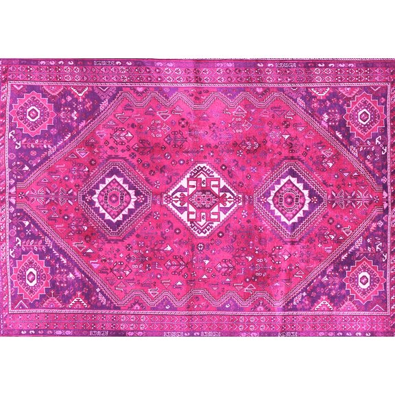 Ahgly Company Indoor Rectangle Persian Pink Traditional Area Rugs, 5' x 7'