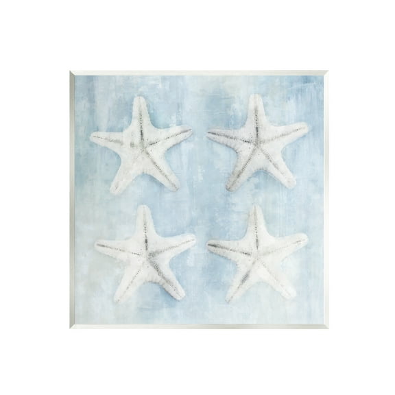 Stupell Aquatic Starfish Soft Blue Coastal Landscape Painting Wall Plaque Unframed Art Print Wall Art