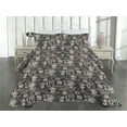 thumbnail image 2 of Ambesonne Floral Design Quilted Coverlet 3 Pcs, Contemporary Flowers, Queen Size, Laurel Green Blush, 2 of 4