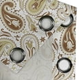 thumbnail image 5 of Ambesonne Persian Grommet Curtain, Floral Paisley Tulips, 50" x 63", White Chocolate Umber, 5 of 6