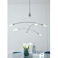 thumbnail image 3 of Progress Lighting Kylo 6-Light Brushed Nickel LED Chandelier with Frosted Acrylic Shades, 3 of 3