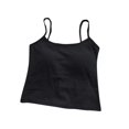 thumbnail image 1 of WZXFASHION Lady's Spring And Autumn Pure Cotton Suspenders Beautiful Back Vest Integrated With Chest Pads Wrapped Chest Solid Color Outer Wear Bottoming Short Tube Top TubeTops Black One Size, 1 of 4