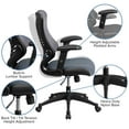 thumbnail image 2 of High Back Designer Gray Mesh Executive Swivel Chair with Adjustable Arms, 2 of 9