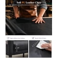 thumbnail image 4 of LAZZO 62" Loveseat Sofa, Faux Leather Tufted Couch with USB Charging Ports and Cup Holders, Black, 4 of 9