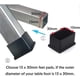 thumbnail image 4 of 12 Pack 15 X 30 Mm Black Rectangular Rubber Felt Table Or Chair Leg Protector Caps YVE, 4 of 5