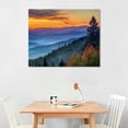 thumbnail image 2 of ARISTURING Nature Wall Decor Great Smoky Mountain Wall Art for Living Room Green Forest Landscape Picture Sunrise Photo Canvas Prints Painting National Park Poster Framed Artwork Home Decoration, 2 of 6