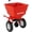 Red Douzi+Red Shelves, variant on Tow-Behind Spreader, 130LBS Capacity Pull Lawn & Garden Broadcast Spreader with 10" Pneumatic Tires and Adjustable Flow Control, All Terrain Pneumatic Tires for Fertilizer, Seed, Salt