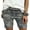 Grey, variant on Fusipu High Waist Camouflage Print Women Shorts All-matched Stretchy Buttons Denim Shorts Streetwear