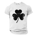 thumbnail image 2 of Jinhomg Mens Casual Holiday T-Shirt Novelty Funny Letter Print St Patricks Day Tees Lightweight Comfy Short Sleeve Crew Neck Tops White M, 2 of 6